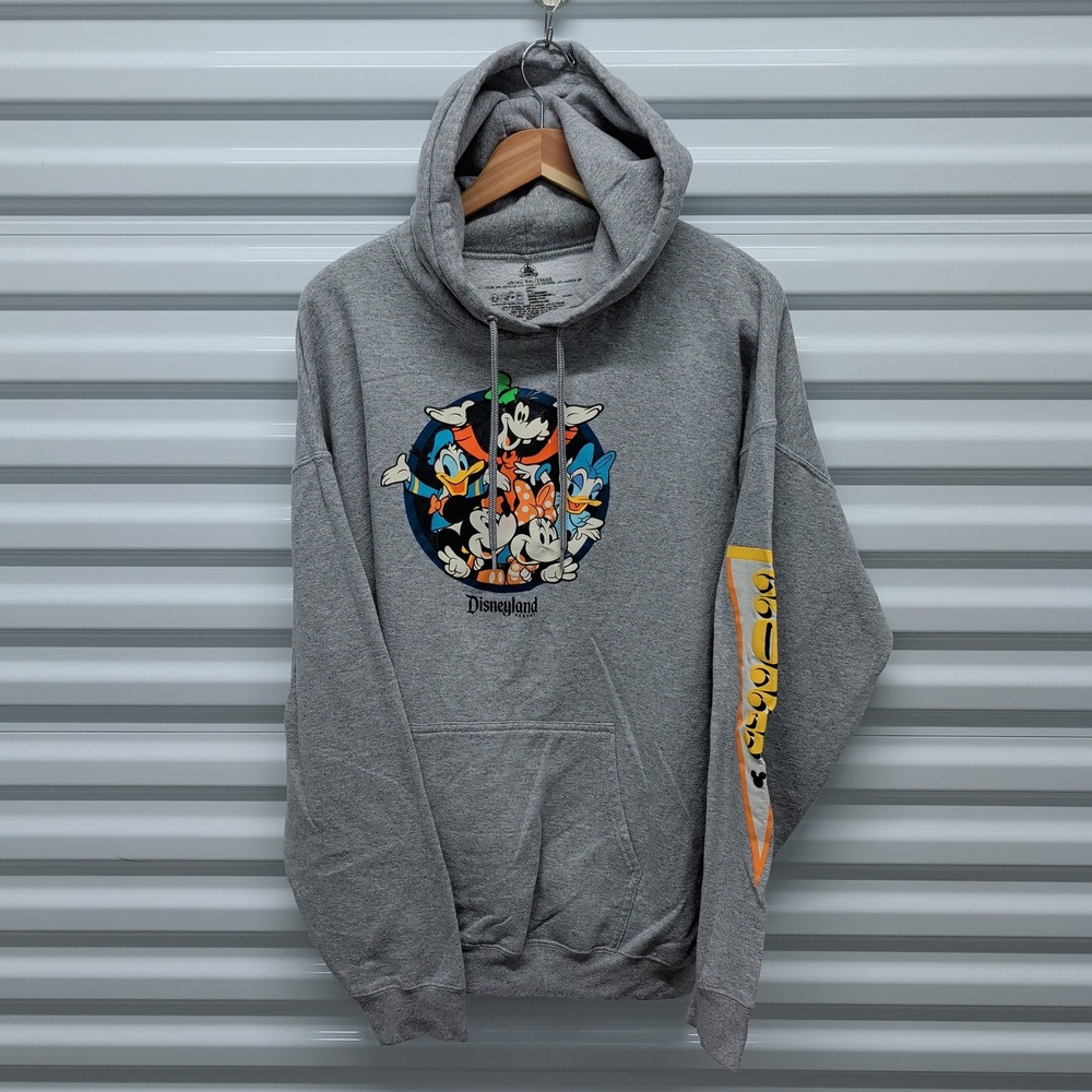 Disney Disneyland Resort Hoodie Size‎ XXL Mens Gray Mickey Mouse Goofy Graphic